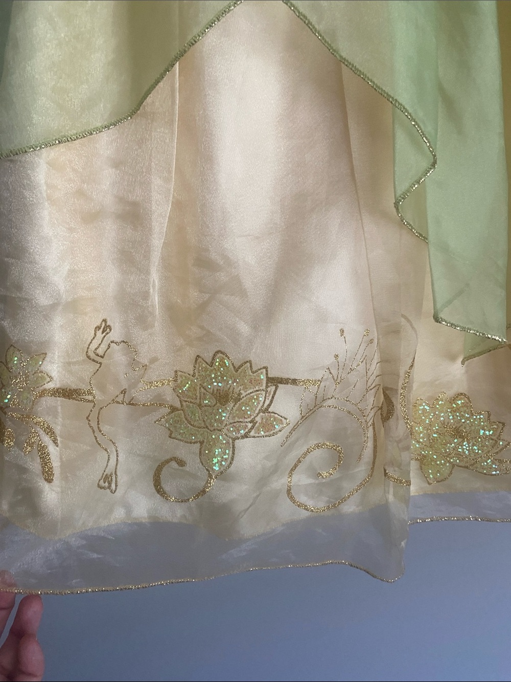 Disney Store Princess Tiana dress size 4 Princess and the frog green gold - Picture 4 of 9